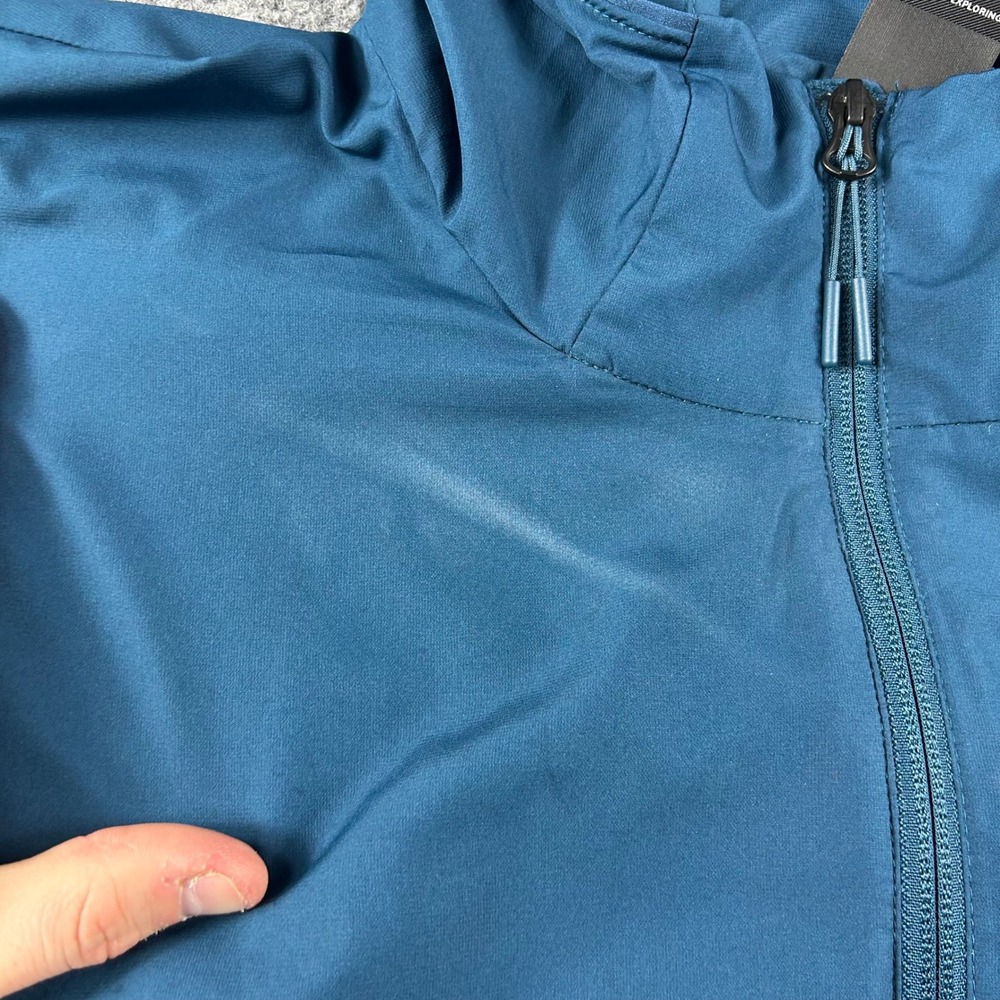The North Face Windbreaker Jacket Mens XXL Blue WindWall Hooded Full Zip Hiking - Picture 9 of 10
